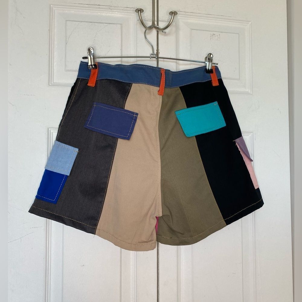 Patchwork Multicolored Cotton Shorts - image 2